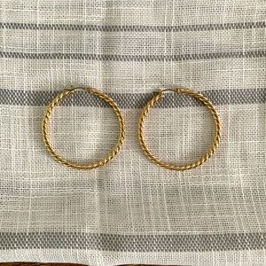 Braided Gold Hoop Earrings